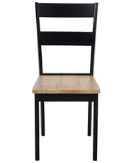 Set di 2 sedie da pranzo GEORGIA Legno Nero_735877