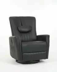 Fauteuil inclinable à bascule REA Cuir PU Noir_1170163