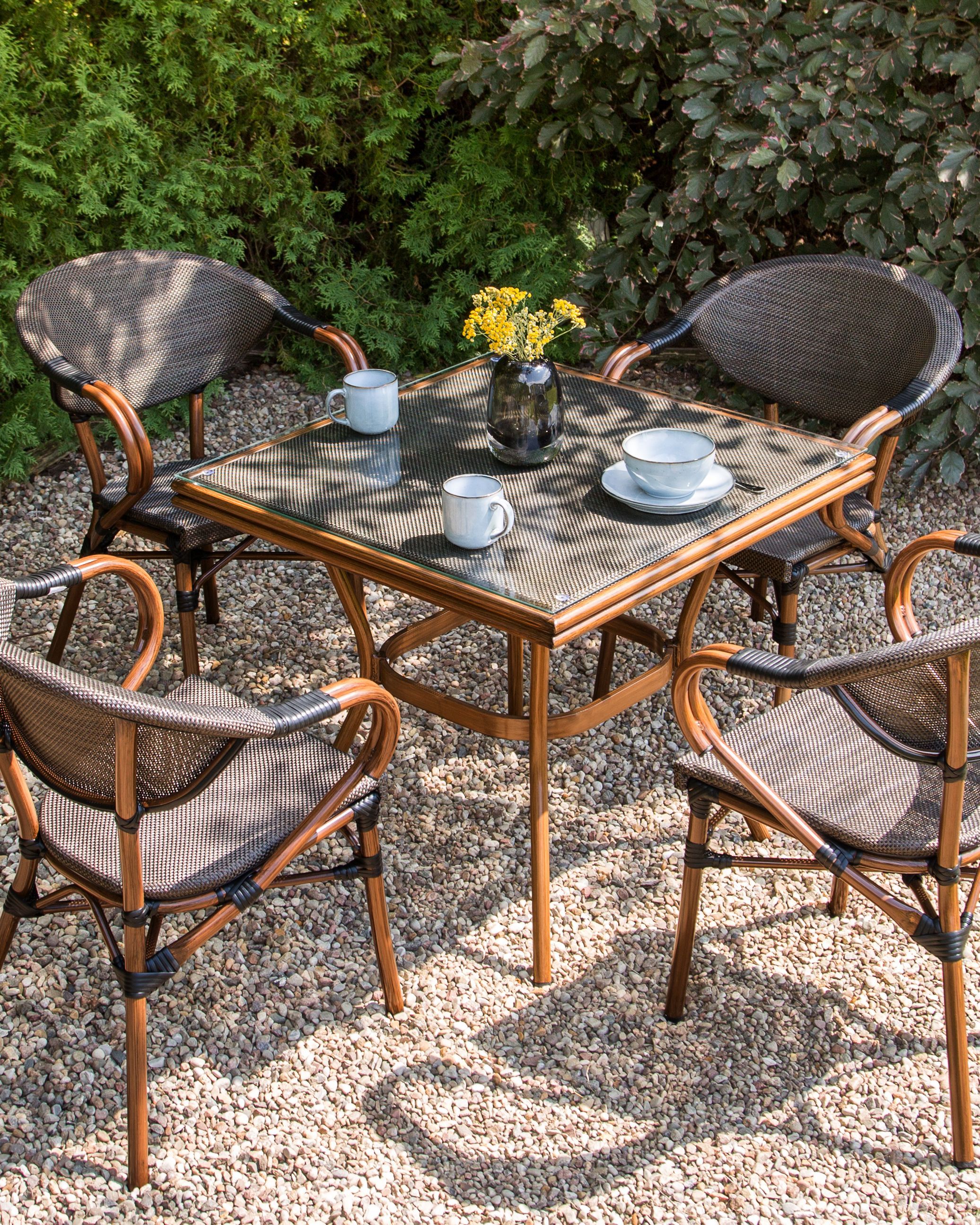 Set van 2 aluminium tuinstoelen
