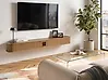 Wall Mounted TV Stand BRADLEY Brown