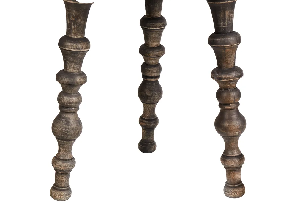 Set of 2 Side Tables MARNOO Mango Wood Dark Brown_936018