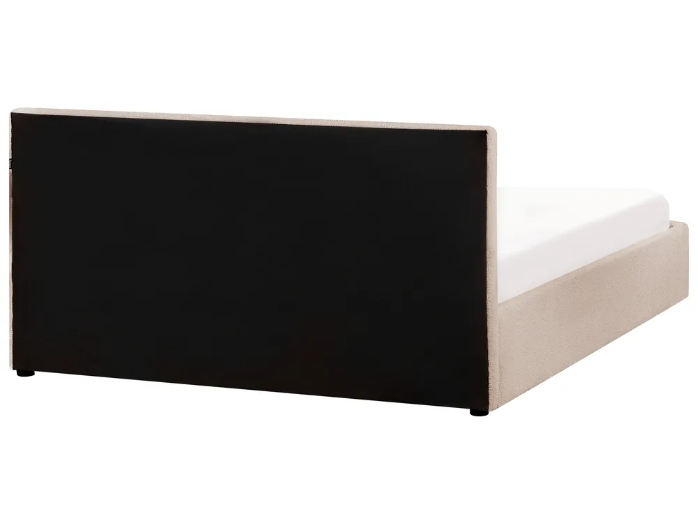 Letto contenitore MONTLAUR Bouclé Beige 160 x 200 cm_958533