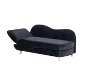 Left-Hand Chaise Longue MERI with Storage Velvet Black_914230