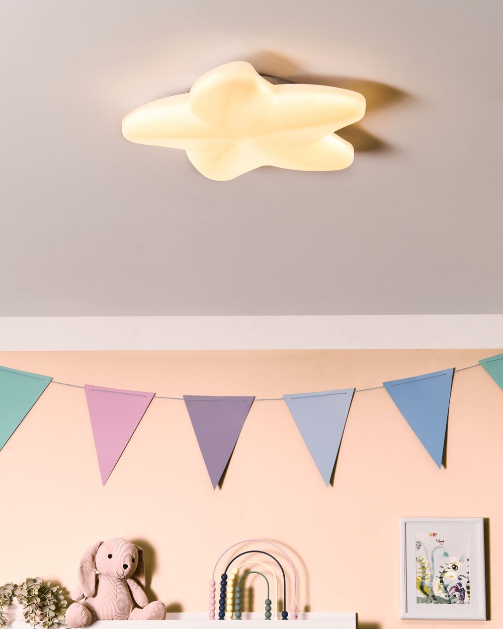 LED plafondlamp Zeester SURNA met dimmer wit