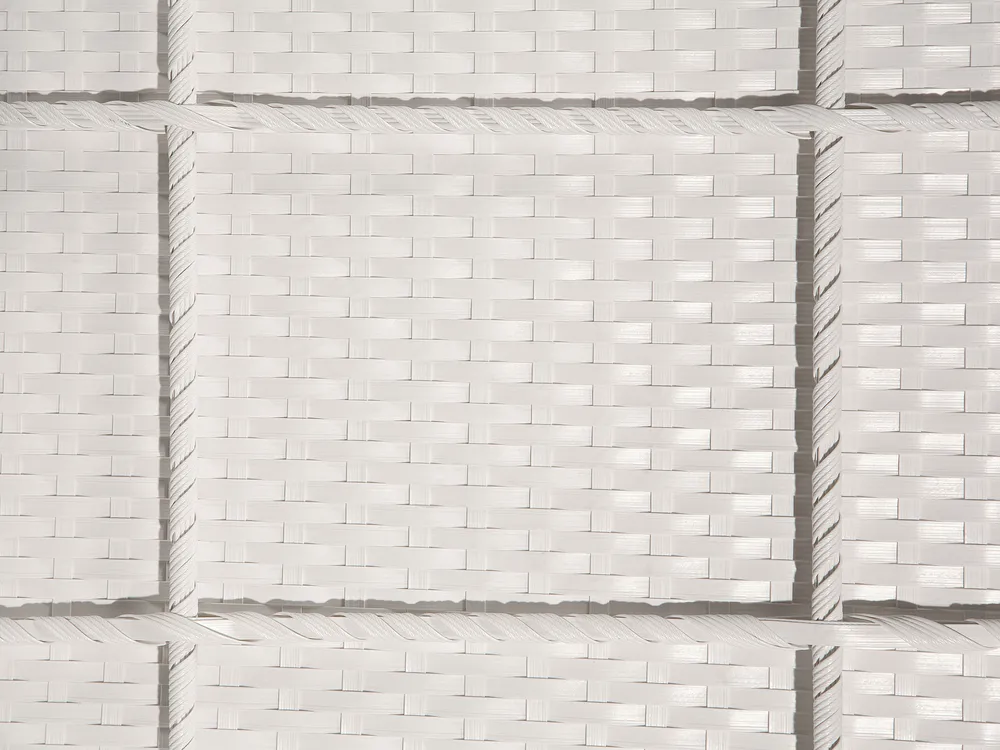 Sun Lounger with Cushion VASTO Reclining PE Rattan White_802184