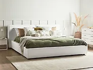 Bed Boucle LINARDS 180 x 200 cm (EU Super King) White_1185011