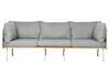 Lounge Set Aluminium weiß 5-Sitzer Auflagen grau SENISE_928155