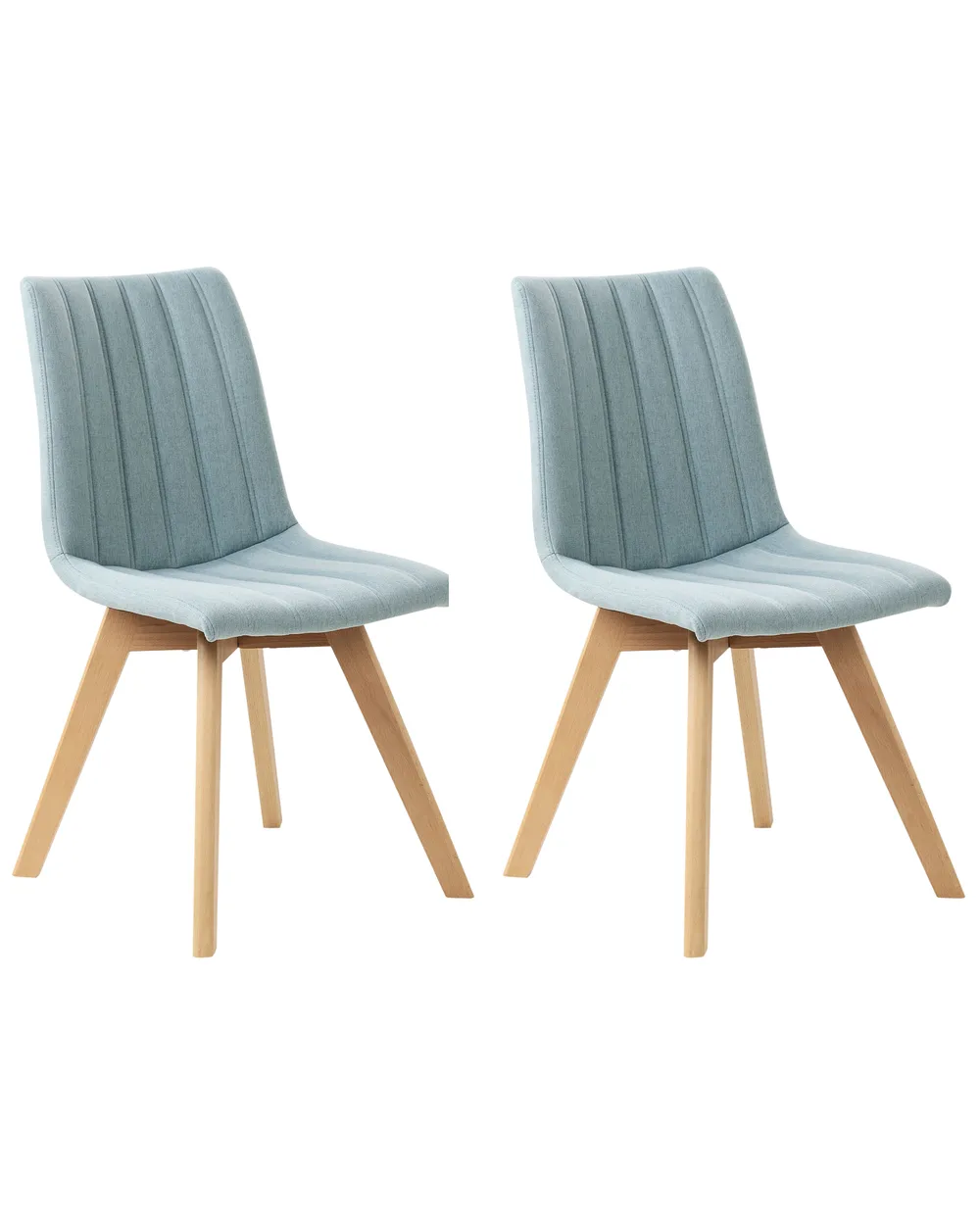 Set of 2 Dining Chairs CALGARY Light Blue