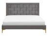 Velvet EU Double Bed Grey LIMOUX_767419