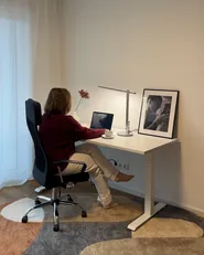 Biurko regulowane elektrycznie DESTINES 160 cm 72 cm Biały_1047302