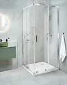 Shower Enclosure TELA 800 x 800 x 1850 mm Silver
