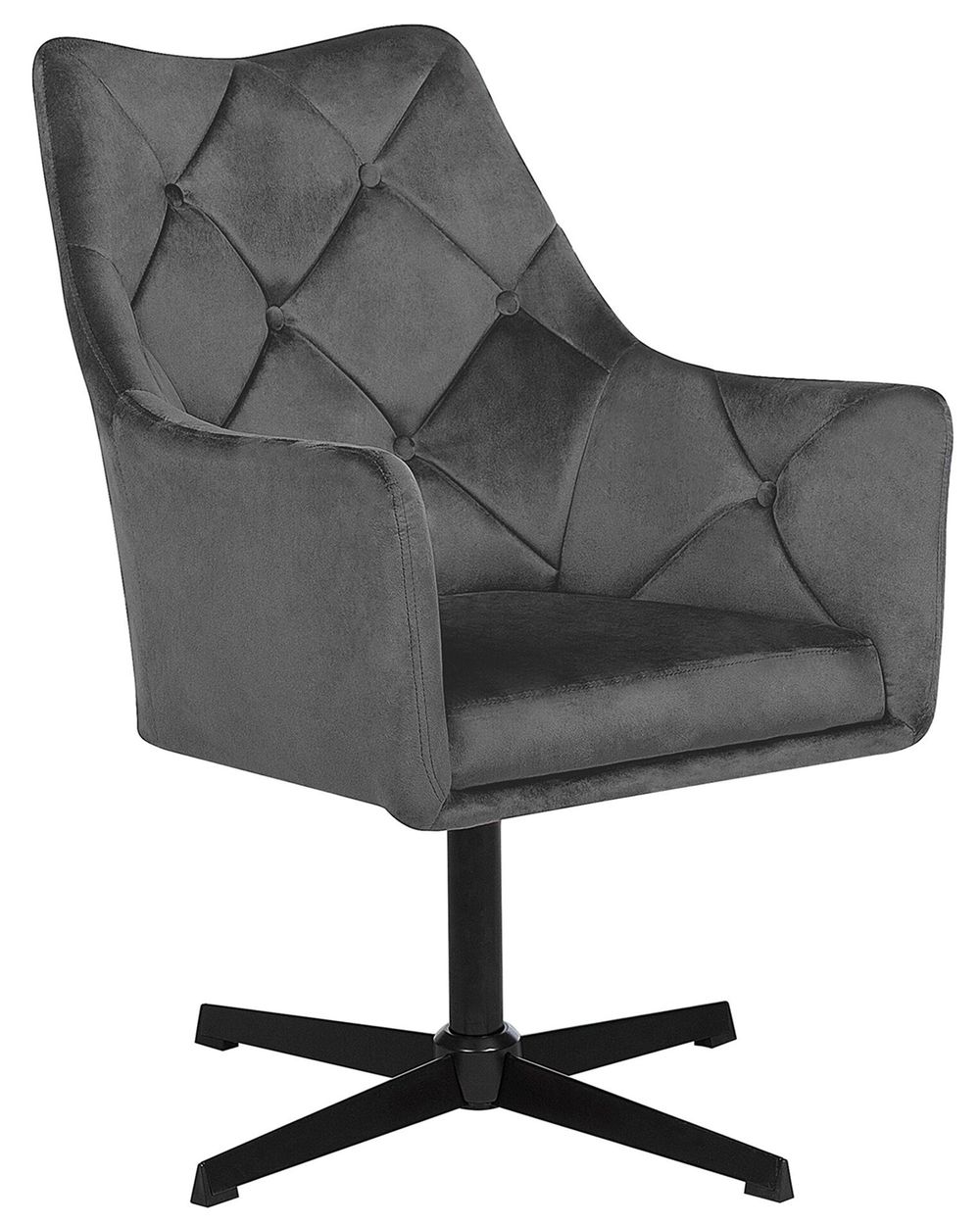 Fauteuil pivotant VAKSALA Velours Gris foncé