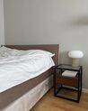 Zamatová kontinentálna posteľ 160 x 200 cm béžová CONSUL_845699