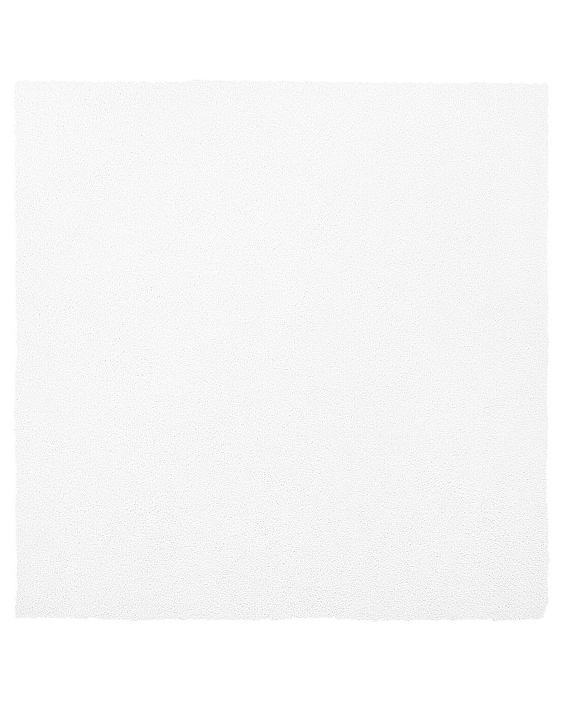 Tappeto shaggy bianco 200 x 200 cm DEMRE_715259