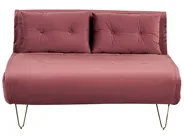 Sofa Bed 2 Seater VESTFOLD Velvet Pink_851139