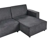 Corner Sofa Bed 3 Seater ROMEDAL II Fabric Graphite Grey Left Hand_971435