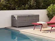 Storage Box MODENA 158 cm 63 cm PE Rattan Grey_1155143