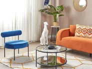 Coffee Table BIRNEY Tempered Glass Black_878918
