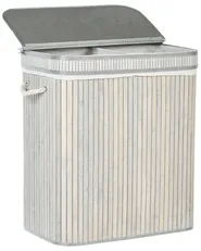 Kosz na pranie KALTHOTA Bambus Szary 100 L_849165