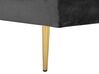 Left Hand Velvet Chaise Lounge Black MIRAMAS_761542