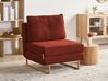 Single Sofa Bed JERSLEV Fabric Red