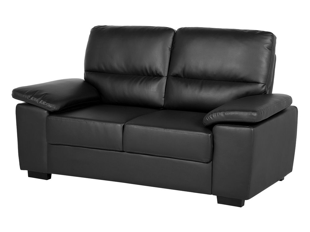 Faux Leather Sofa Set Black VOGAR Beliani