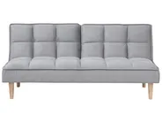 Sofa Bed 3 Seater SILJAN Fabric Light Grey Grey_702073