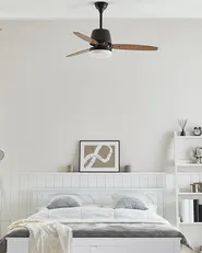 Ventilatore a soffitto con luce MLAVA con telecomando LED Marrone_781392