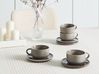Set di 8 tazze con piattini COSTMARY Gres porcellanato Grigio