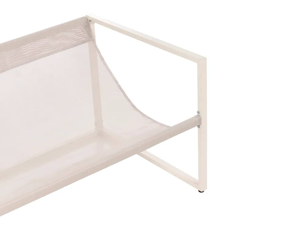 Garden Lounge Set with Table 4 Seater GARDA Metal Beige_1021315
