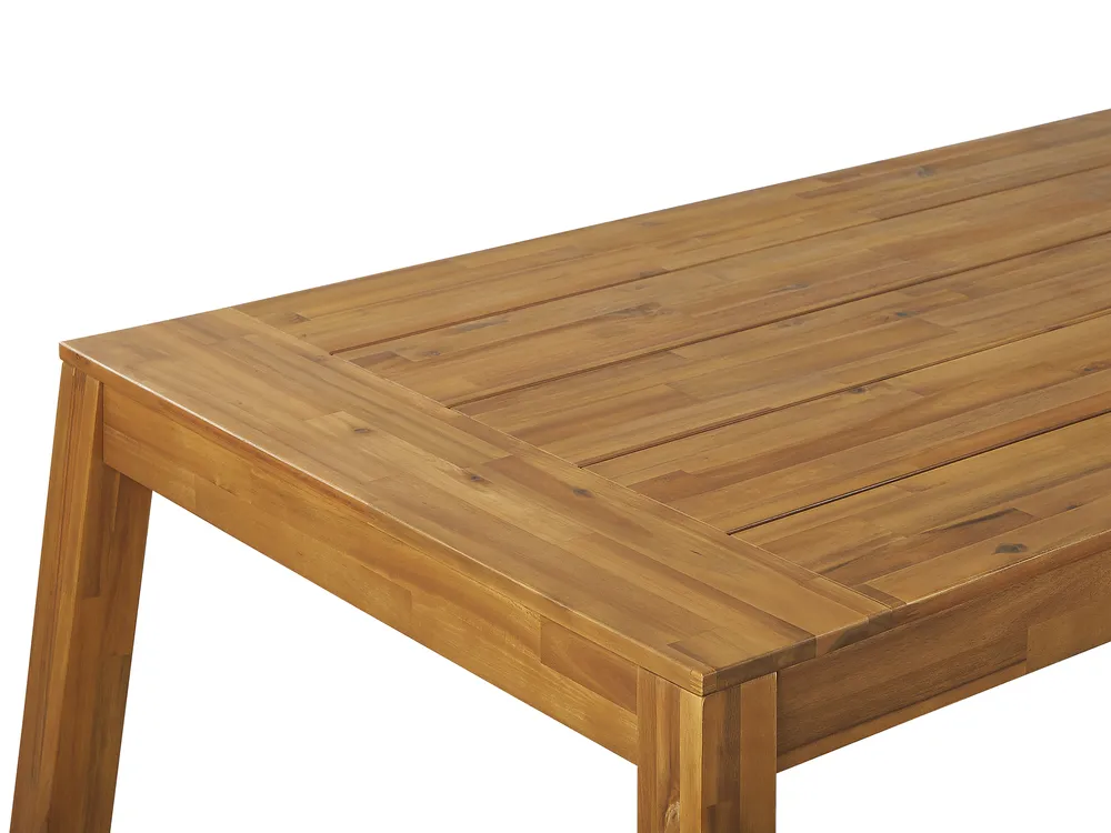 Garden Dining Set 6 Seater LIVORNO Acacia Wood Brown_796745