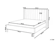 Bett mit Lattenrost Samtstoff VILLETTE 140 x 200 cm Dunkelgrün_832670