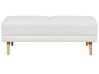 Repose-pieds ottoman en tissu bouclé blanc FLORLI_906043