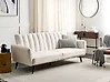 Sofa Bed 3 Seater VIMMERBY Fabric Light Beige