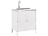 Outdoor Kitchen Cabinet with Sink VILAMA White