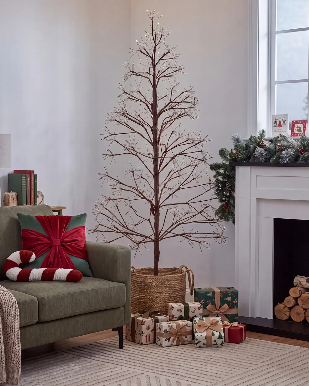 Outdoor Decoration LED LONKARI 150 cm Tree Brown_1015530