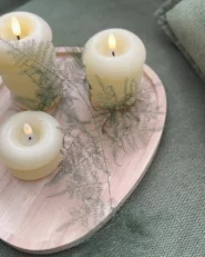 Set of 3 LED Candles ETERNIS 5/8/11 cm Off-White_1034061
