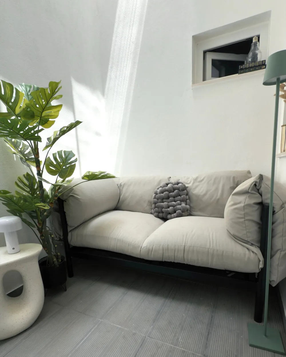 Sofa ogrodowa dla 2 osób ESPERIA Metal Szary_1002956