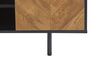Mueble TV de madera clara/negro 140 x 40 cm SALINA_820753