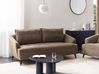 Sofa 3 Seater HOBRO Fabric Brown