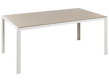 Puutarhapöytä alumiini beige/valkoinen 160 x 90 cm CATANIA