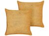 Set di 2 cuscini velluto giallo 43 x 43 cm ZINNIA_855229