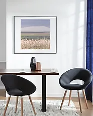 Set di 2 sedie da pranzo ROSLYN Tessuto Nero_1179179