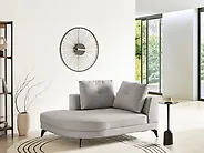 Chaise longue YURI Lin synthétique Gris_1175430