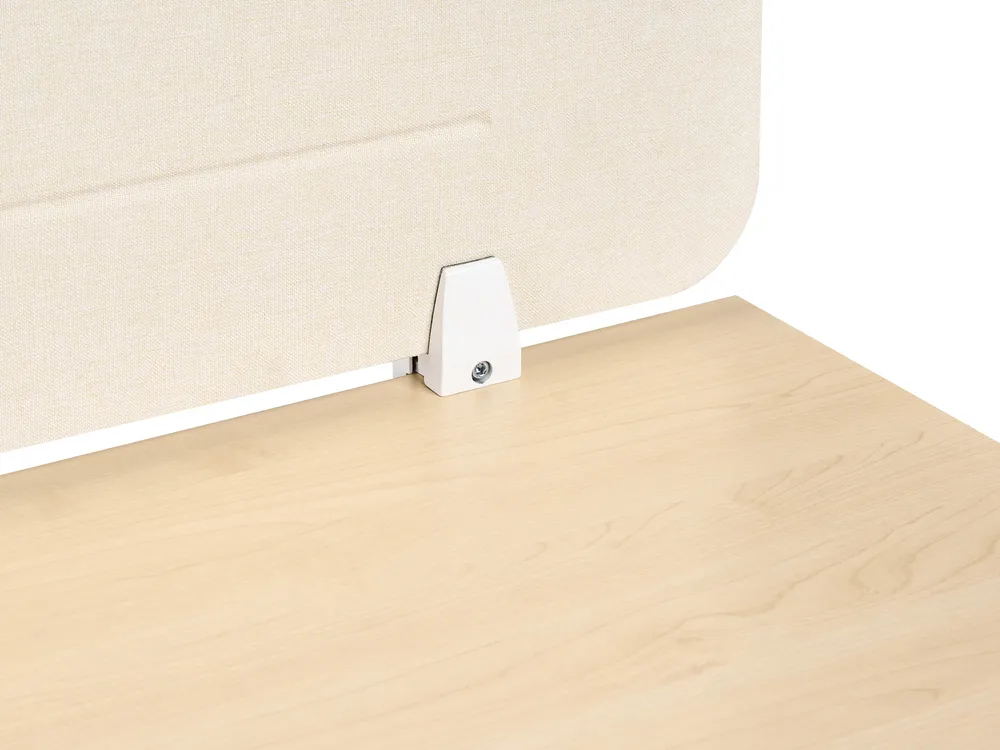 Desk Screen ZIGGY 160 x 40 cm Light Beige_1015462