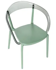 Set di 4 sedie da giardino MALEVIZI Impilabile Verde_1043520