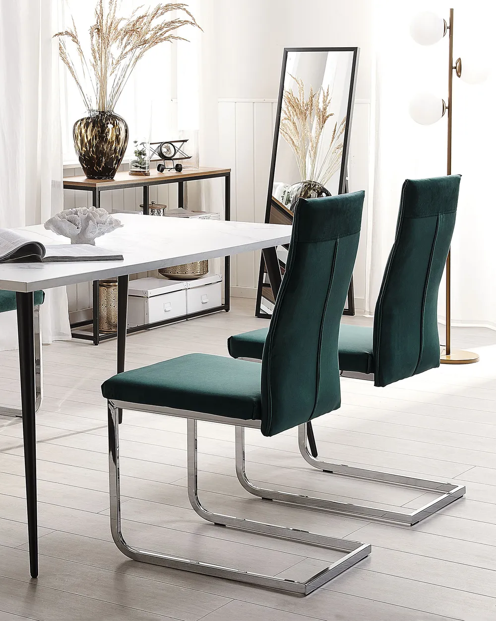 Set di 2 sedie da pranzo ROCKFORD Velluto Verde