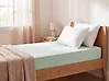 Fitted Sheet JANBU 90 x 200 cm Cotton Light Green