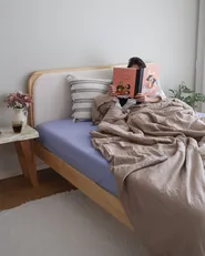 Bed Pine Wood DOSCHES 160 x 200 cm (EU King Size) Light Brown_1071951