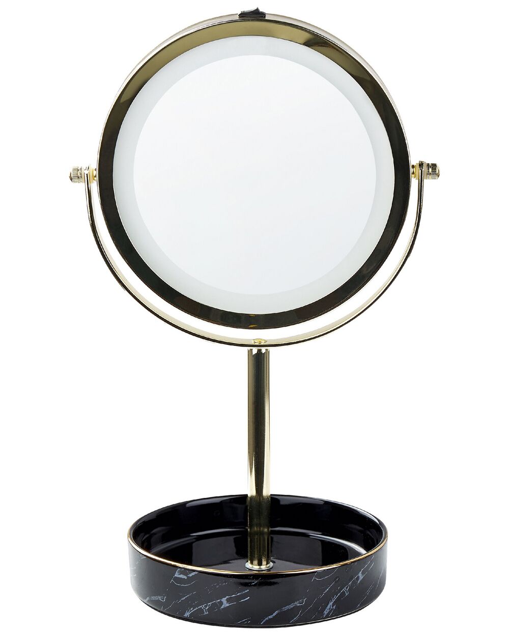 Espelho de maquilhagem LED SAVOIE Preto/Dourado